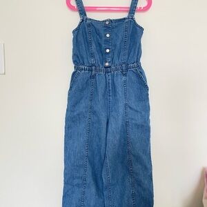 Kids Blue Denim Jumpsuit
